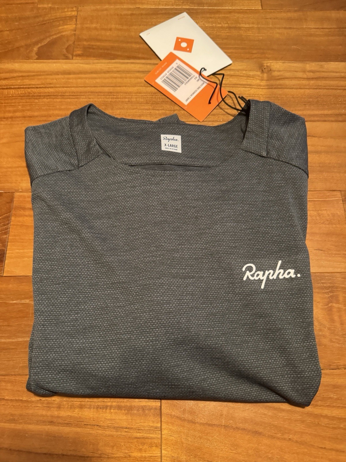 RAPHA MEN'S TRAIL TECHNICAL T-SHIRT Dark Grey/Light Grey Size XL