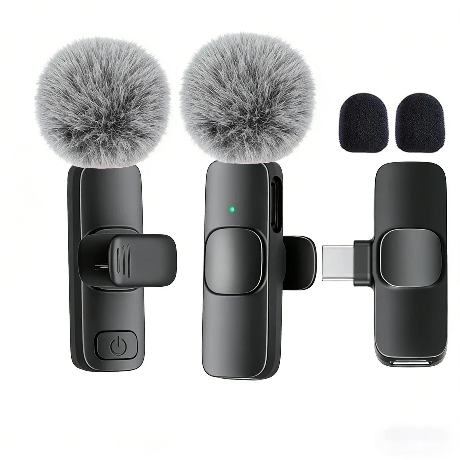 Lavalier Microphone Wireless Audio Video Recording Mini Mic For Android/iPhone