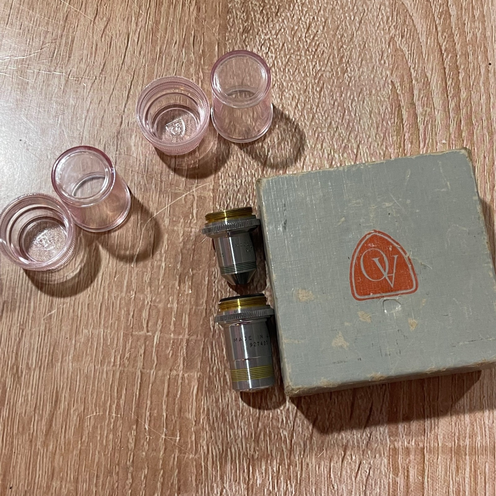 AO Spencer Microscope Objectives Lens - Two Lens - 43X & 10X
