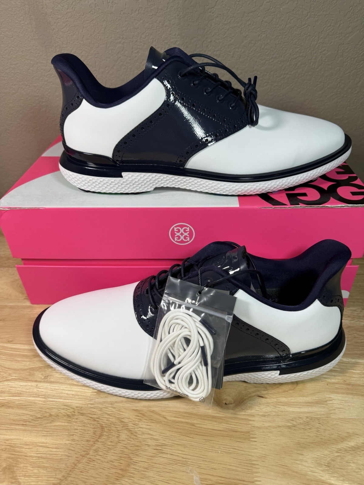 G/Fore G4 Gallivan2r TPU Camo Golf Shoe Sneaker Size Tuxedo White Navy GMF000068