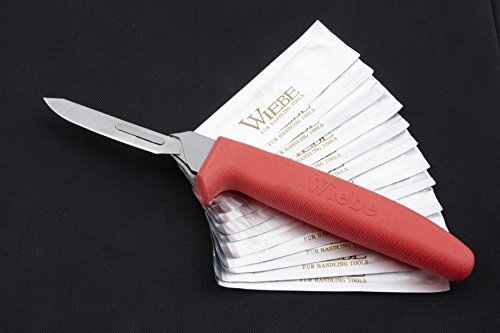 WIEBE BOSS DOG FIXED SCALPEL BLADE KNIFE W/24 EXTRA BLADES SKINNING  HAVALON