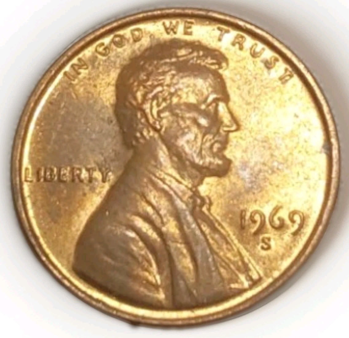 1969 S Lincoln Memorial Red Copper Cent Gem BU Free Post Tracking