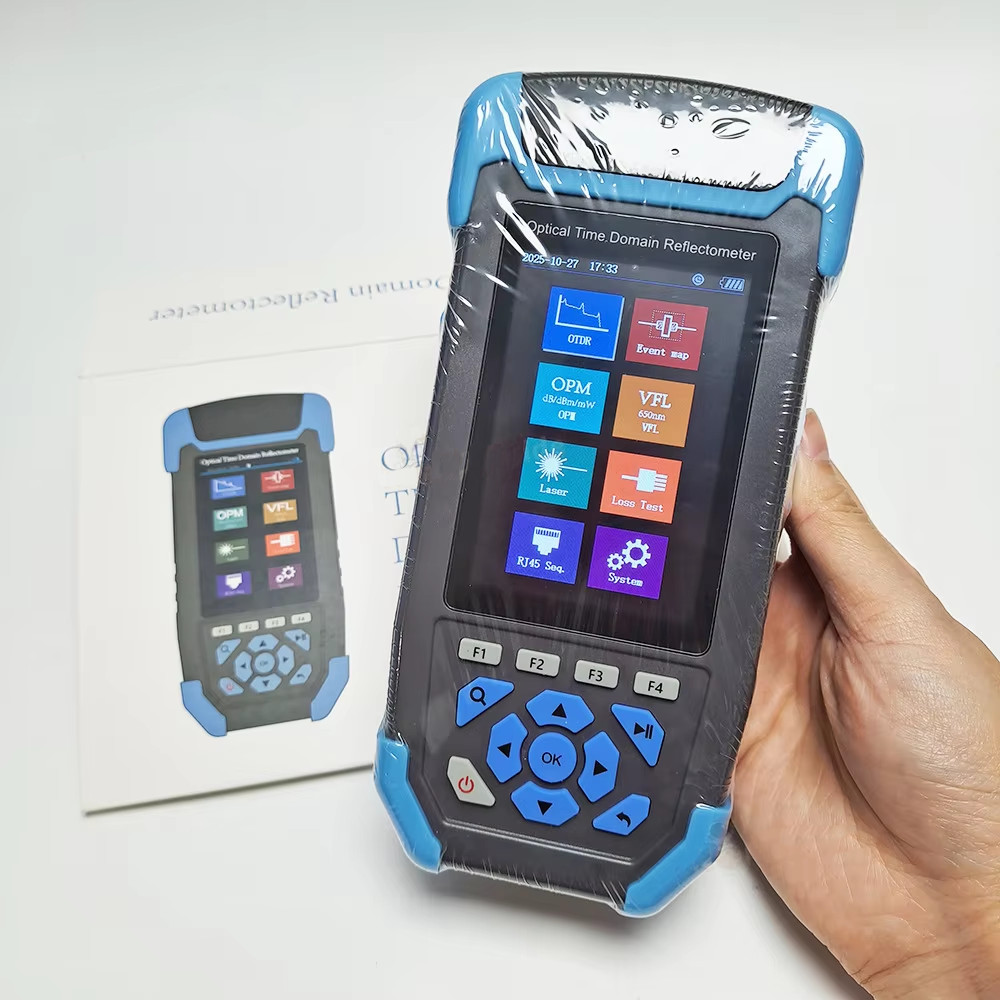 Mini OTDR Fiber Optic Reflectometer with VFL OLS OPM Event Map for 60km Tester