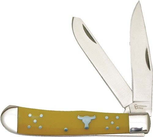 ABKST Cattleman's Cutlery Trapper Pocket Knife Stainless Steel Blades - CC0002YD