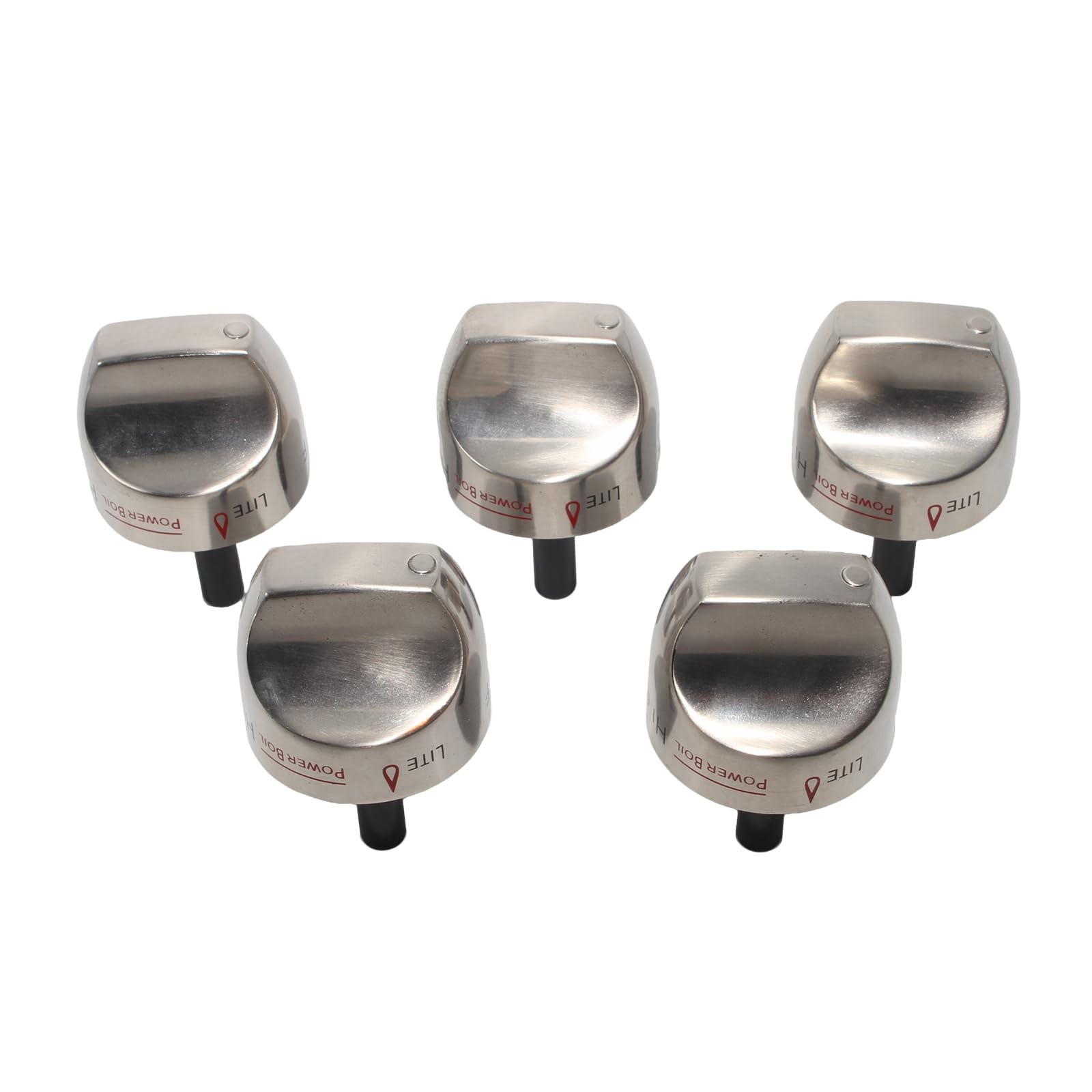 5PCS WB03K10266 Gas Range Burner Stainless Steel Knob Replacement for GE Hotp...