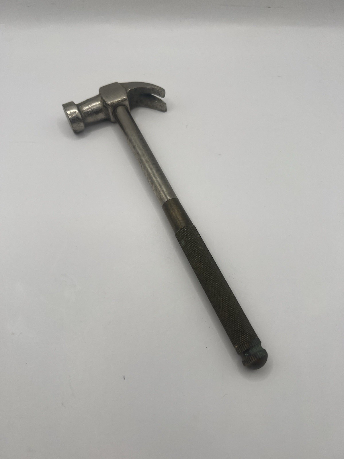 Vintage Nesting Hammer w/ Hidden Screwdrivers Brass Handle