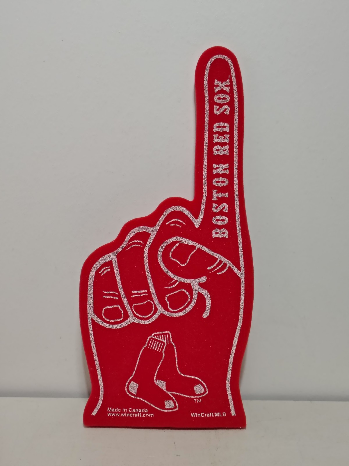 Boston Red sox #1 Baseball finger foam 19" Made In Canada WinCraft/MLB