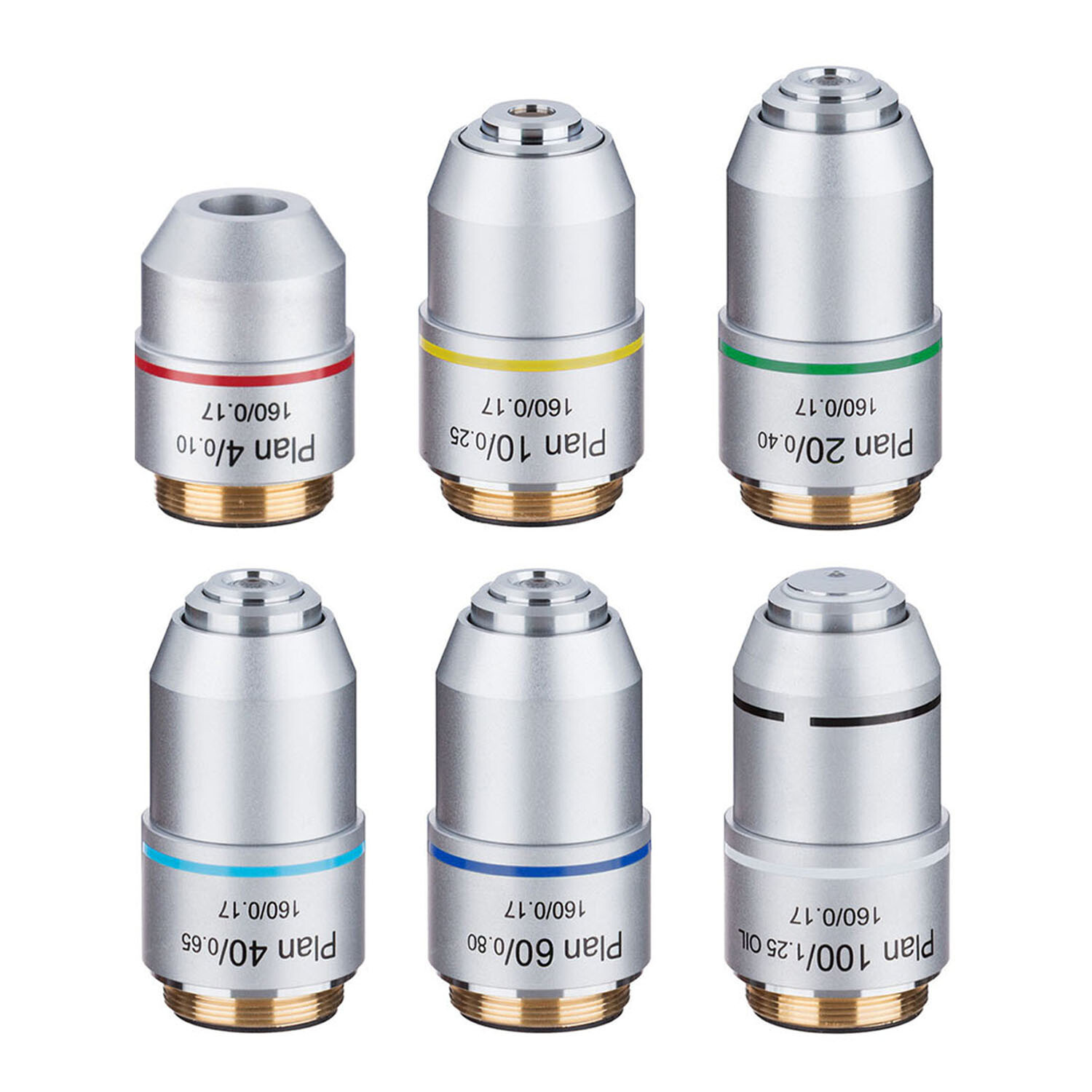 Universal RMS Thread PLAN Objective Lens 160/0.17 for Biological Microscope 1PC