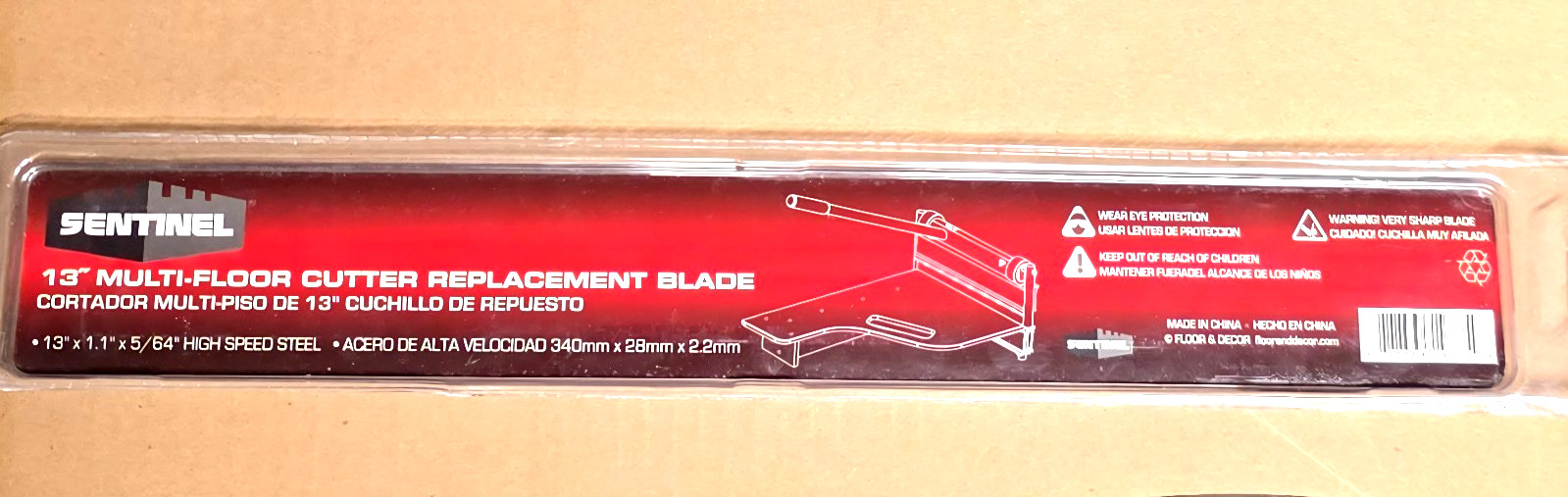 Sentinel 13” Original Multi-floor Cutter Replacement Blade