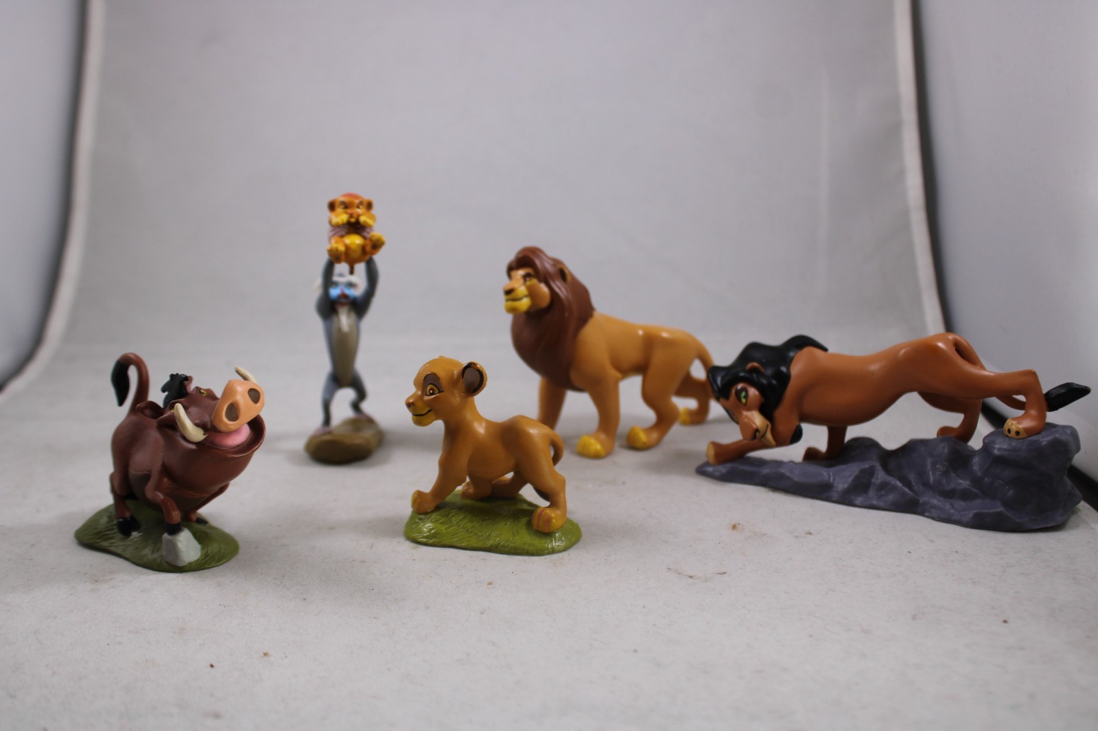 Vintage Disney Lion King Mattel PVC Figure Lot Simba Rafiki Scar
