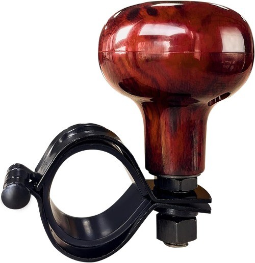 ABS Woodgrain Steering Wheel Spinner Knob, Smooth Universal Power Handle for Car