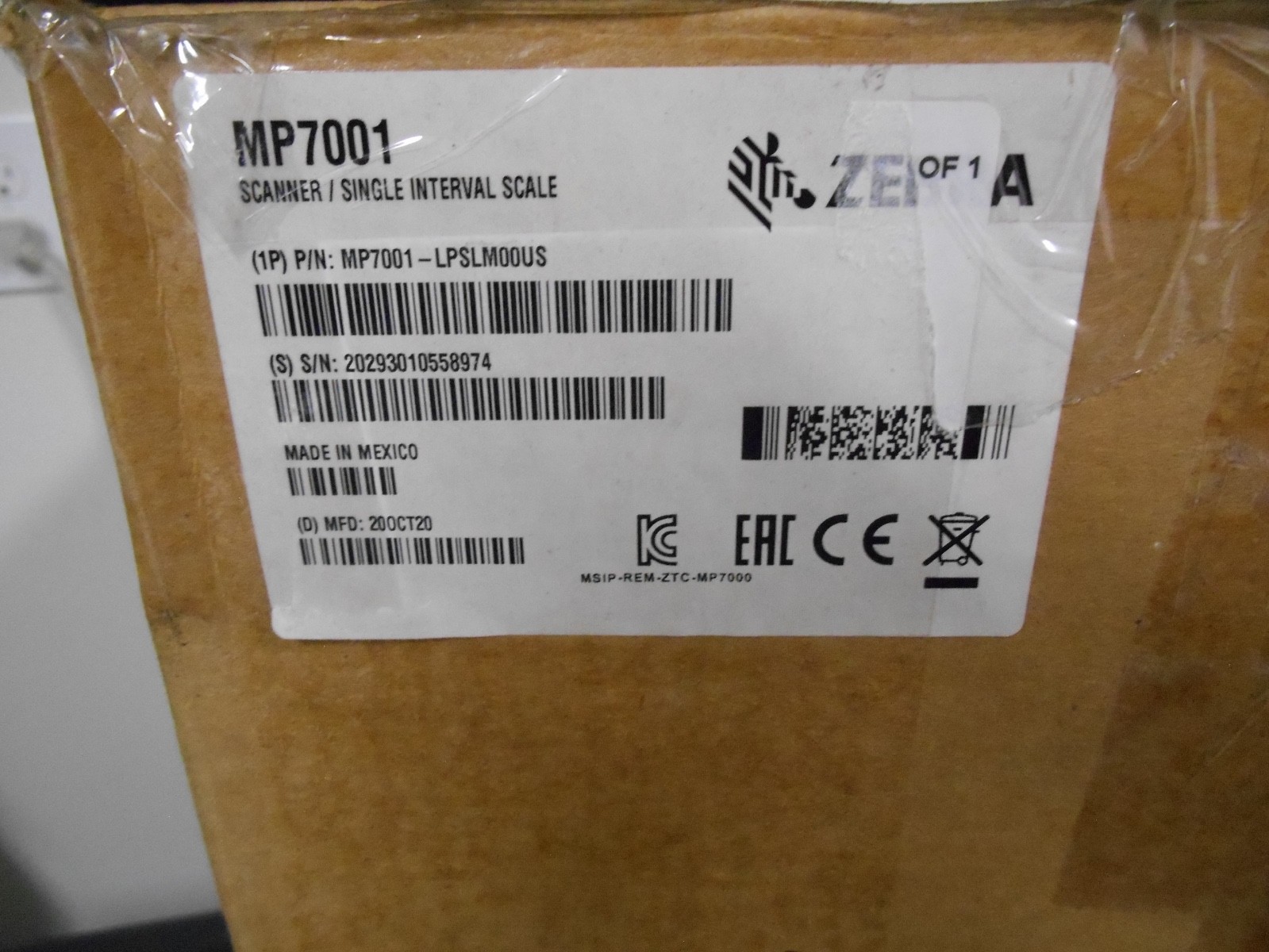 Zebra MP7001 Barcode Scanner POS Checkout Grocery Scale MP7001-LPSLM00US Long