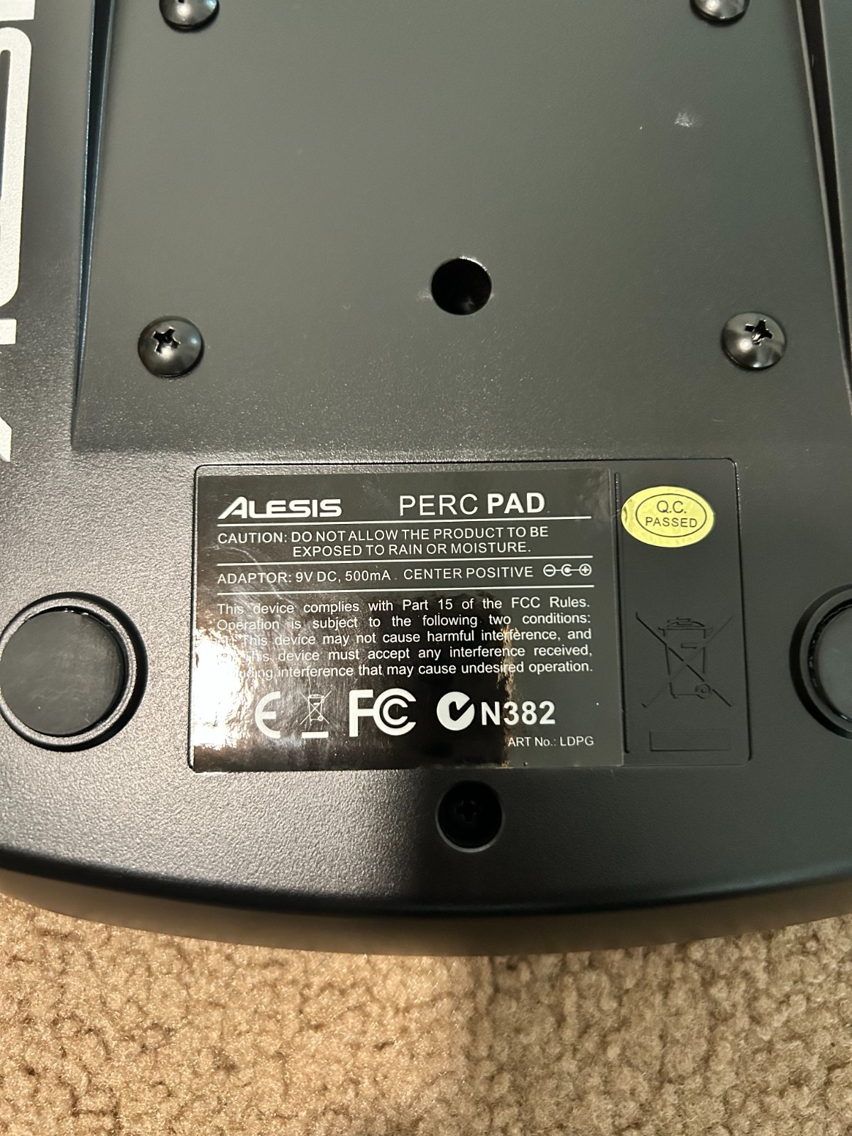 Alesis PERCPAD Percussion Pad - With Adapter