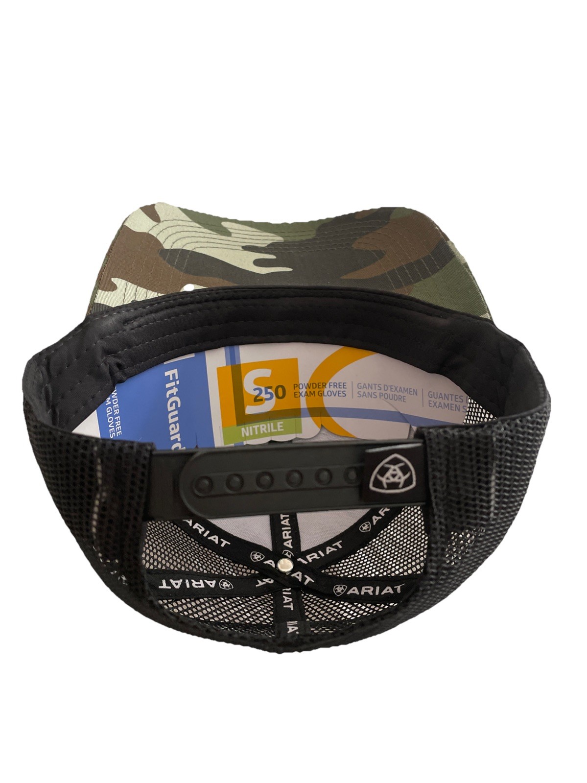 Ariat Mens B-Fit Shield Logo Mesh Back Snapback Cap Hat