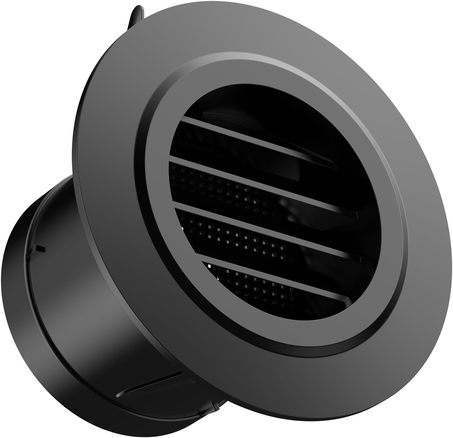 Hon&Guan 3 in Soffit Exhaust Vent, 3‘’ Round Air Vent Cover 3 Inch, Black