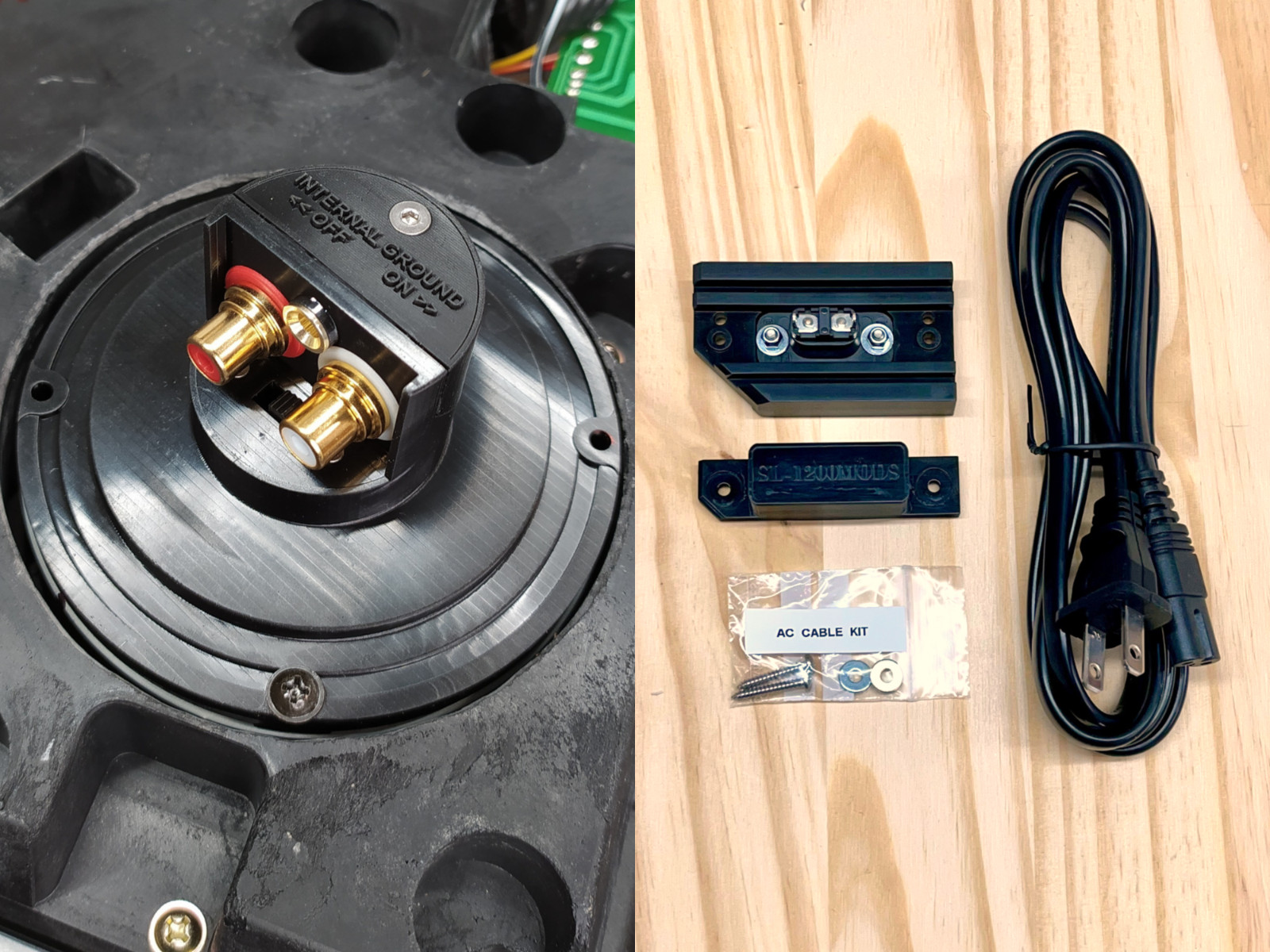 Technics SL-1200 External RCA Kit - Internal / External ground connection switch
