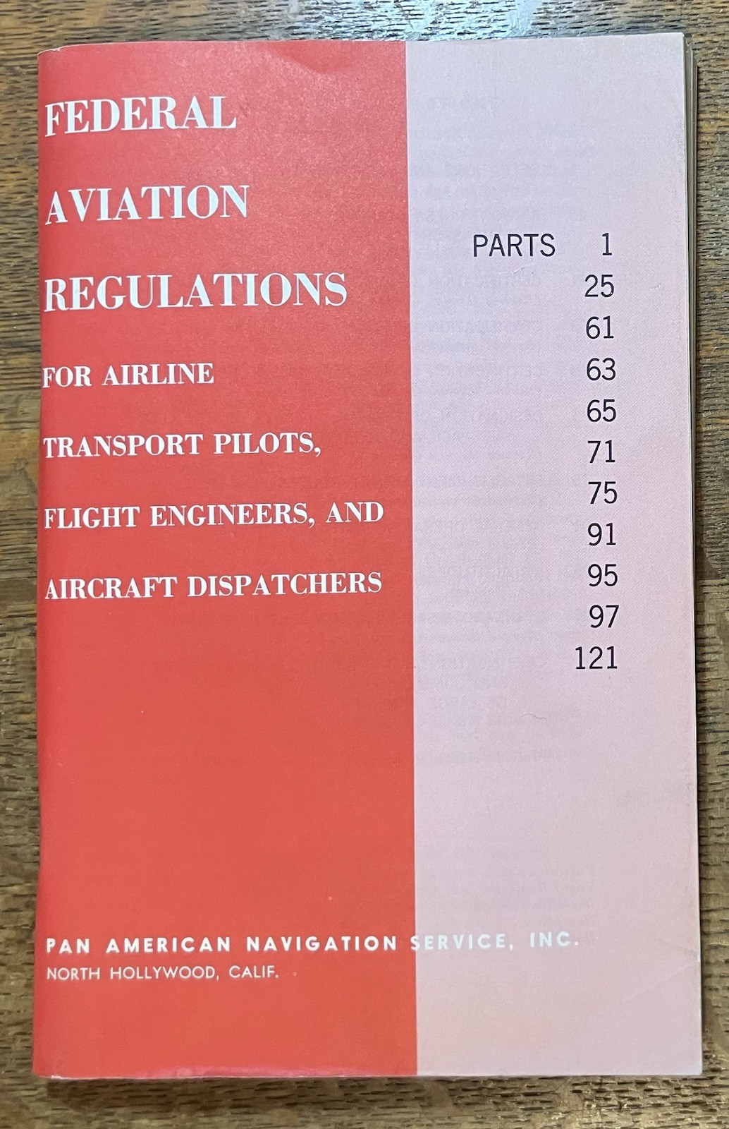 Vintage 1970's Federal Aviation Regulations / Pan American Navigation Service