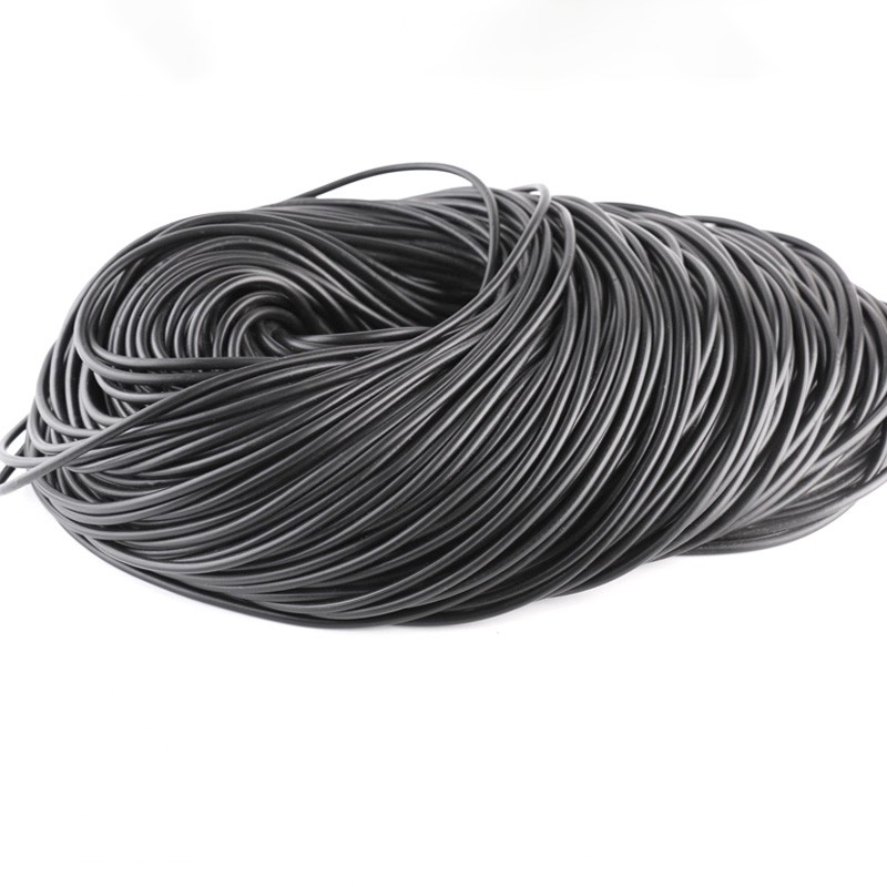 1/10m Black Solid Rubber Strip 2-30mm Diameter Nitrile Oil Resistant Seal Strip