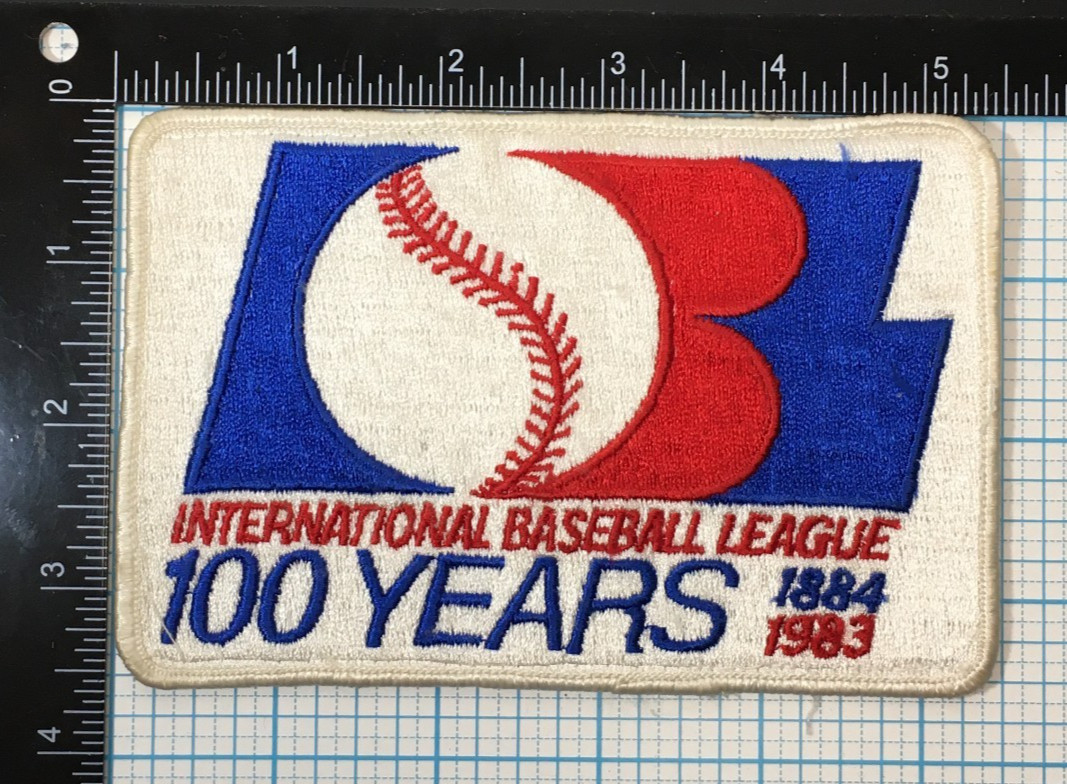1983 INTERNATIONAL LEAGUE 100 YEARS MINOR LEAGUE BASEBALL JERSEY 5.5" PATCH RARE
