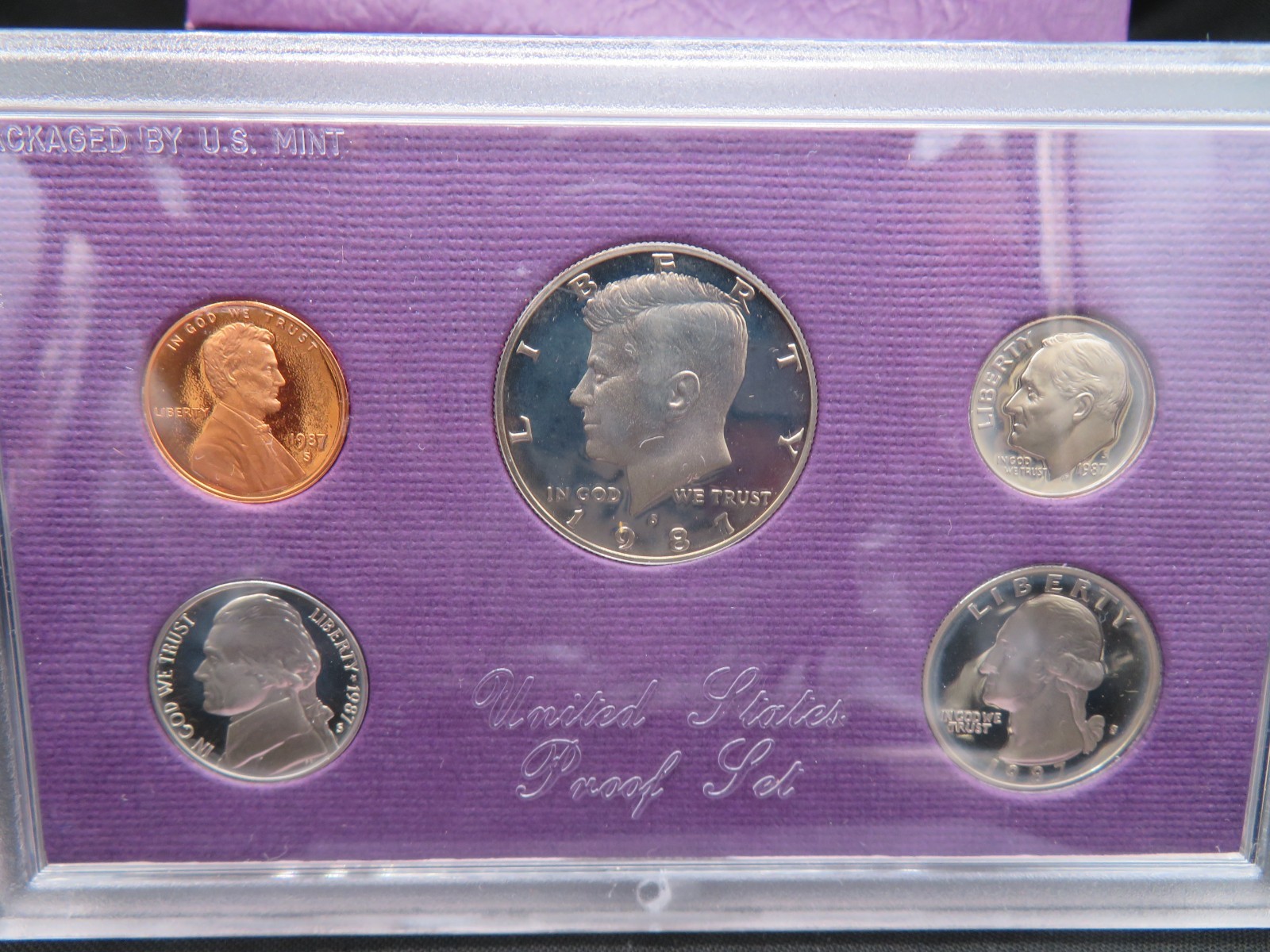 1987-S US Proof Mint Set 5 Coins OGP