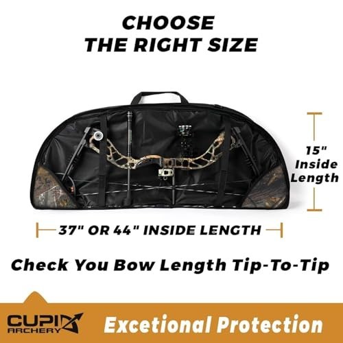 Lightweight Soft Compound Bow Case with Arrow Pocket & Backpack Straps