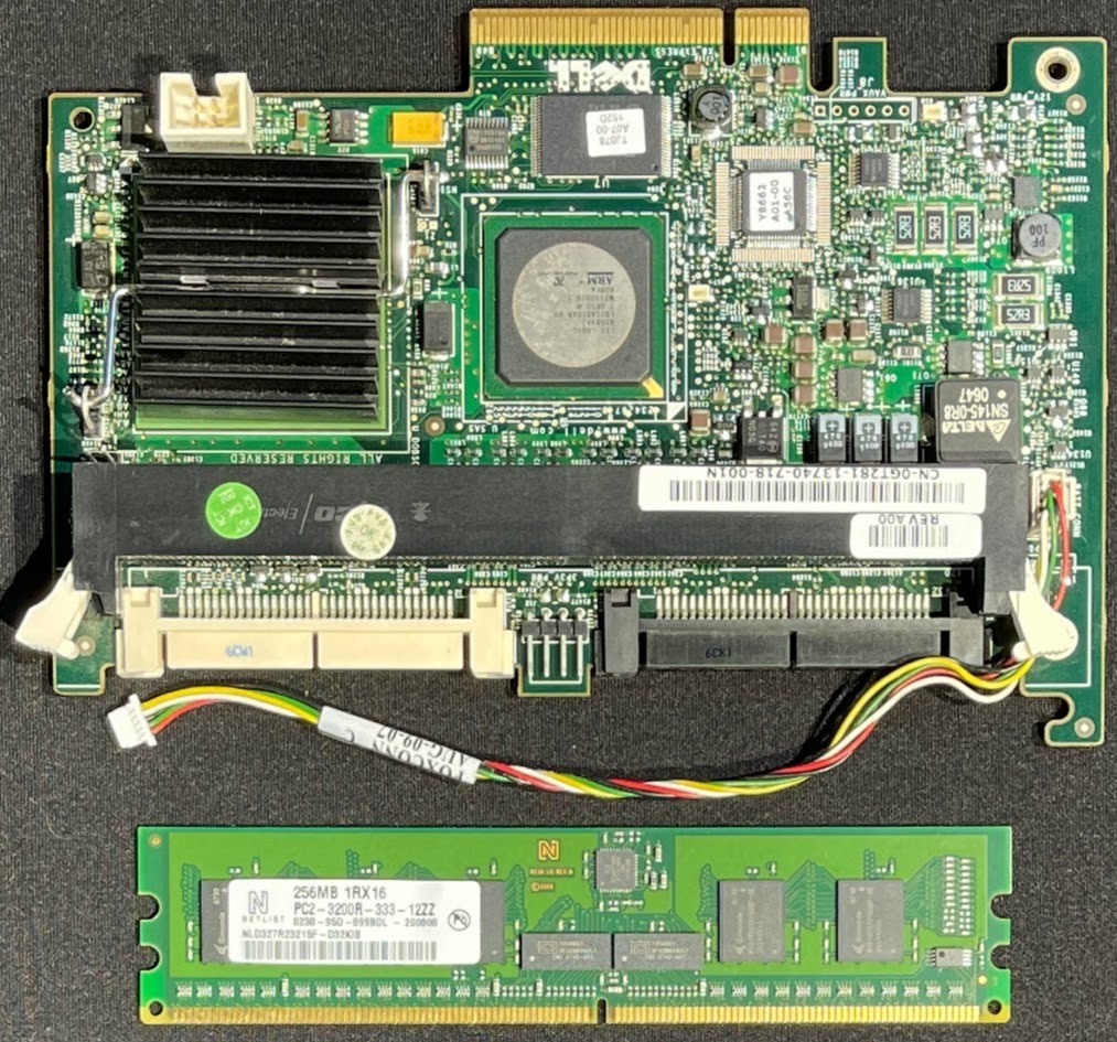Dell PERC 5/i SAS/SATA PCI-e x8 Dual Channel Raid Controller Module / GT281