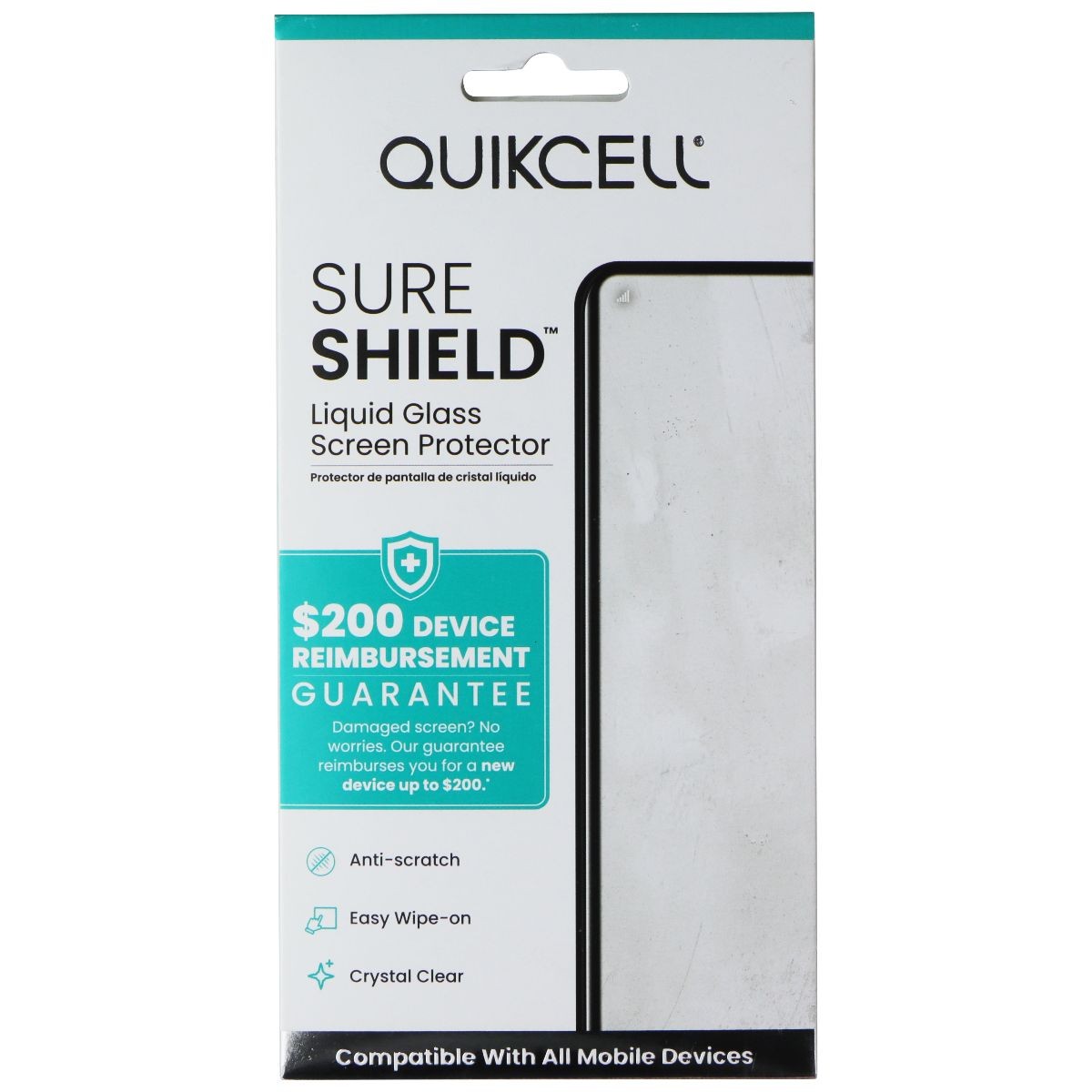 Quikcell Universal Sure Shield Liquid Glass Screen Protector for Smartphones