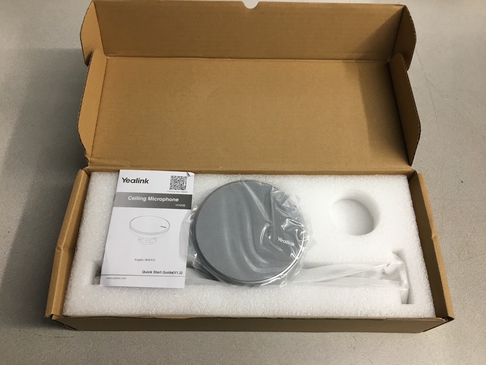 Yealink VCM38 Ceiling Microphone (New in Open Box)