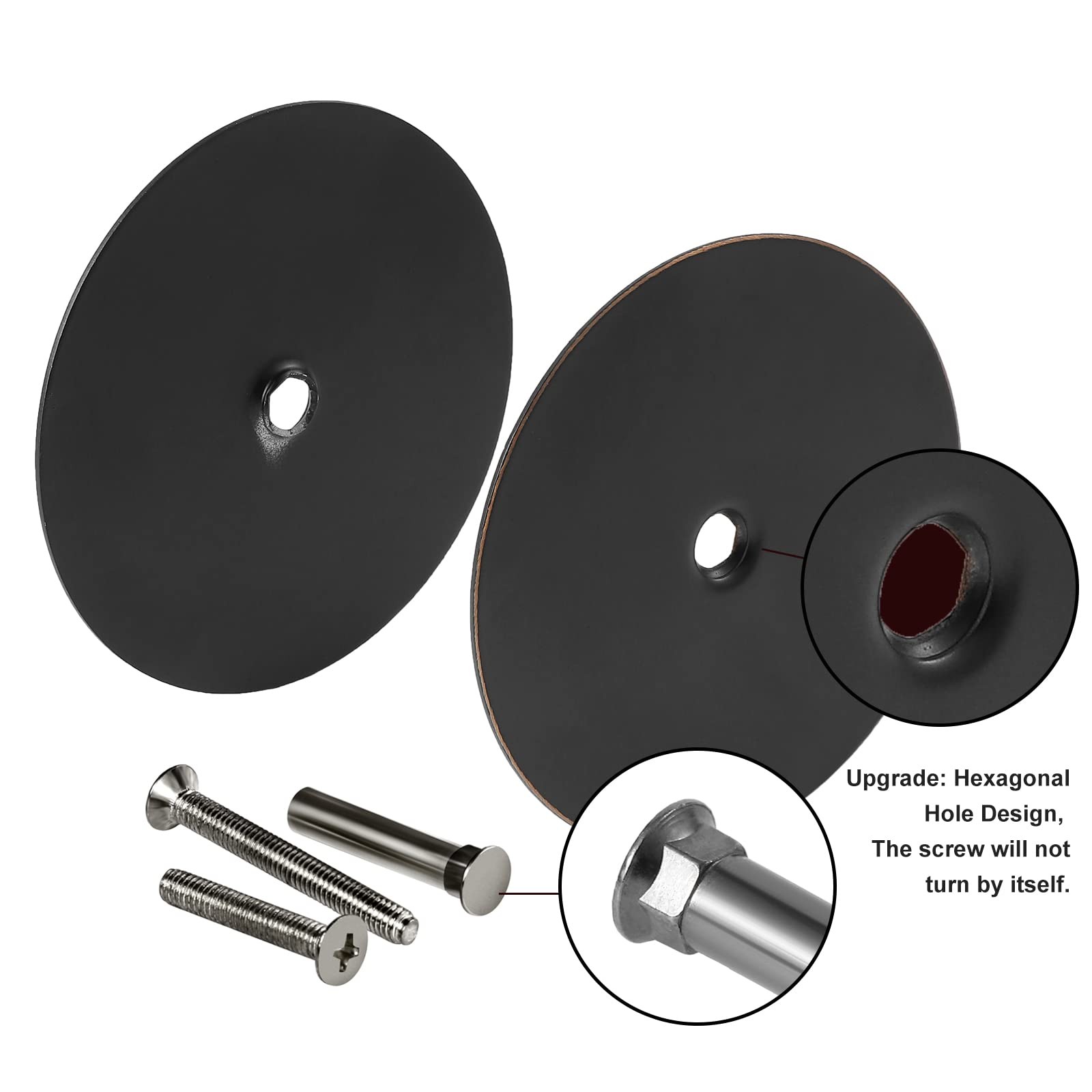 NAUBEA 1 Pack Door Hole Cover Plate Oil Rubbed Bronze