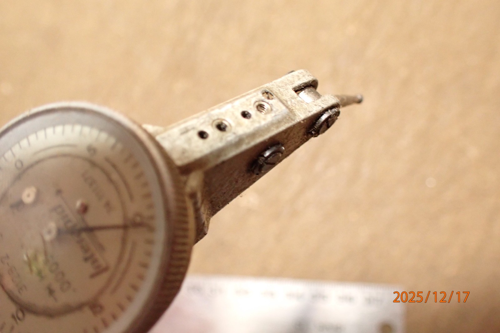 OLDER SWISS MADE INTERAPID DIAL TEST INDICATOR 312B-2 ; .0005 WITH MOUNT ARM