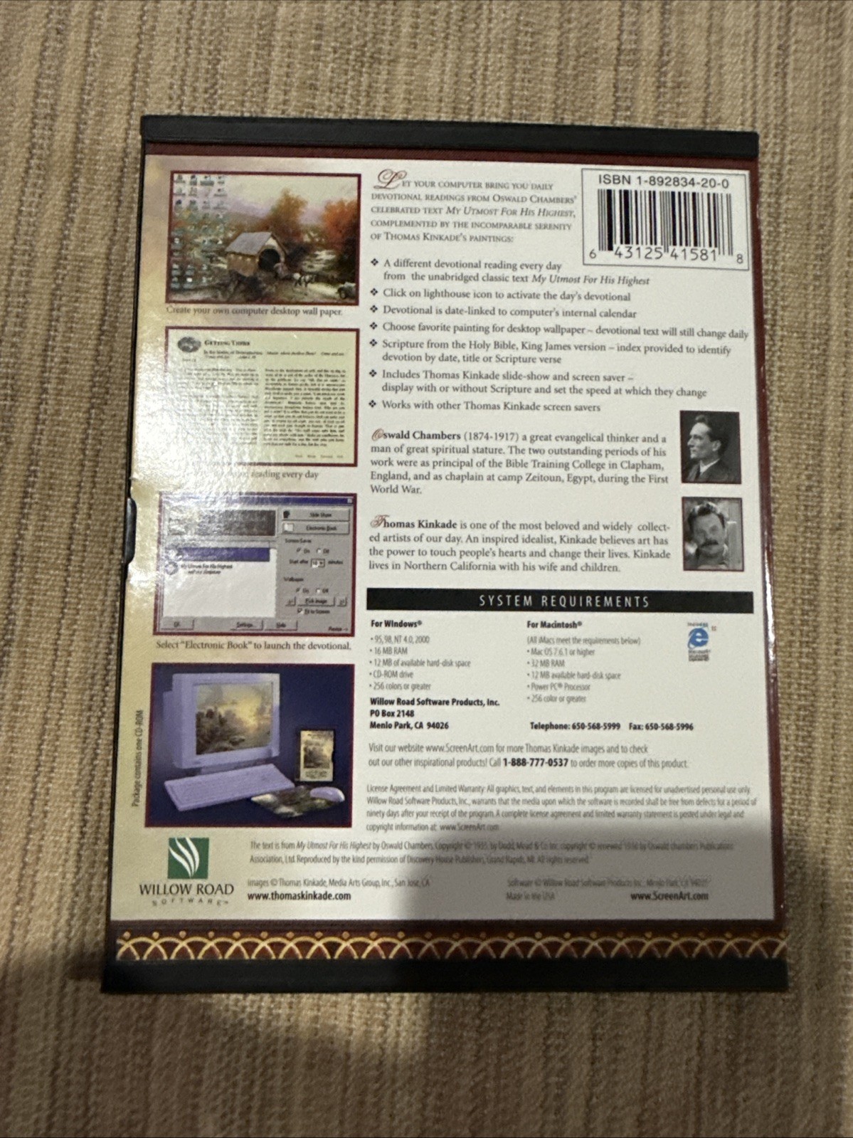 Thomas Kinkade Screen Art My Utmost For His Highest (PC & Mac) Oswald Chambers