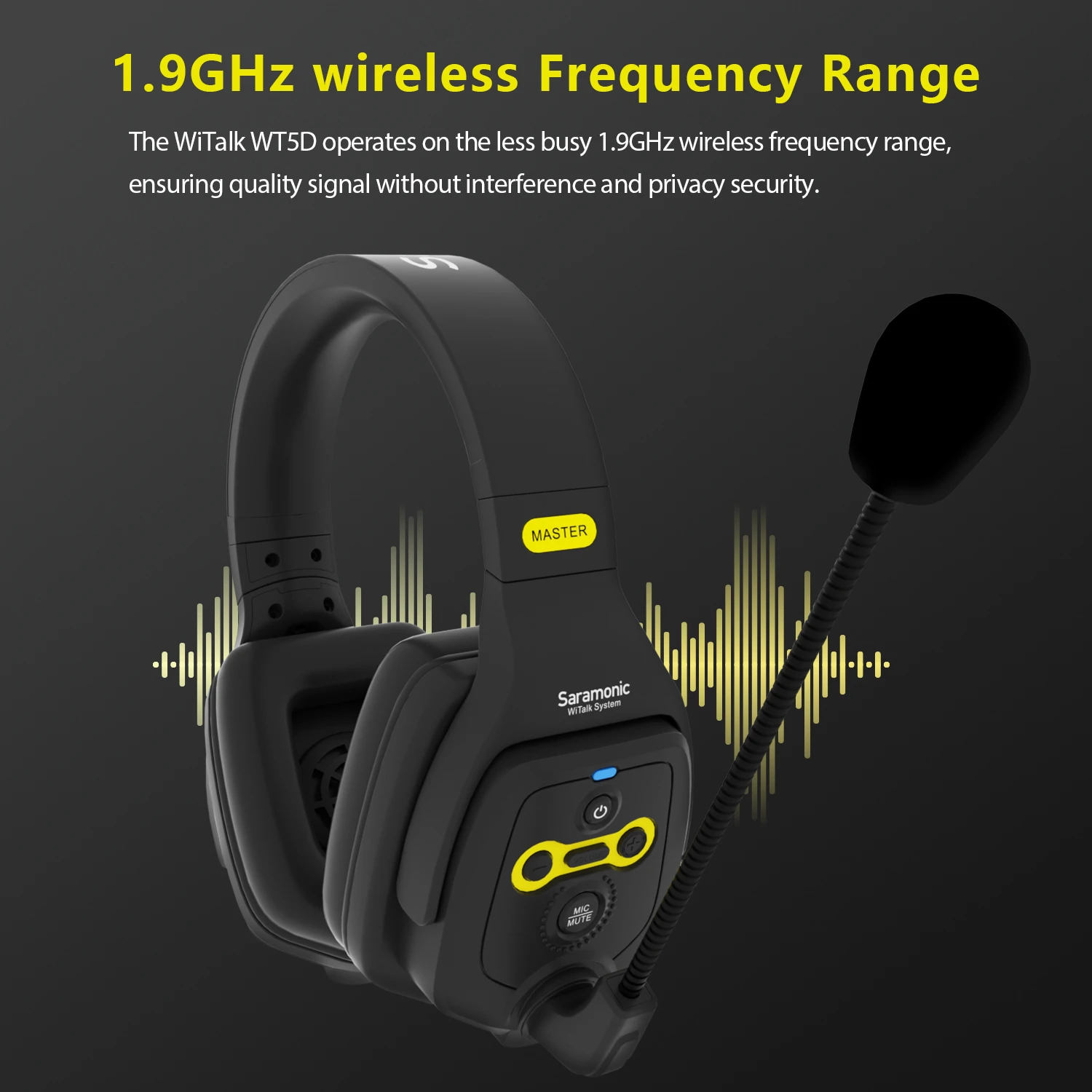 Saramonic WiTalk WT5D 400m Full-Duplex Wireless Intercom Headset System 5-Person