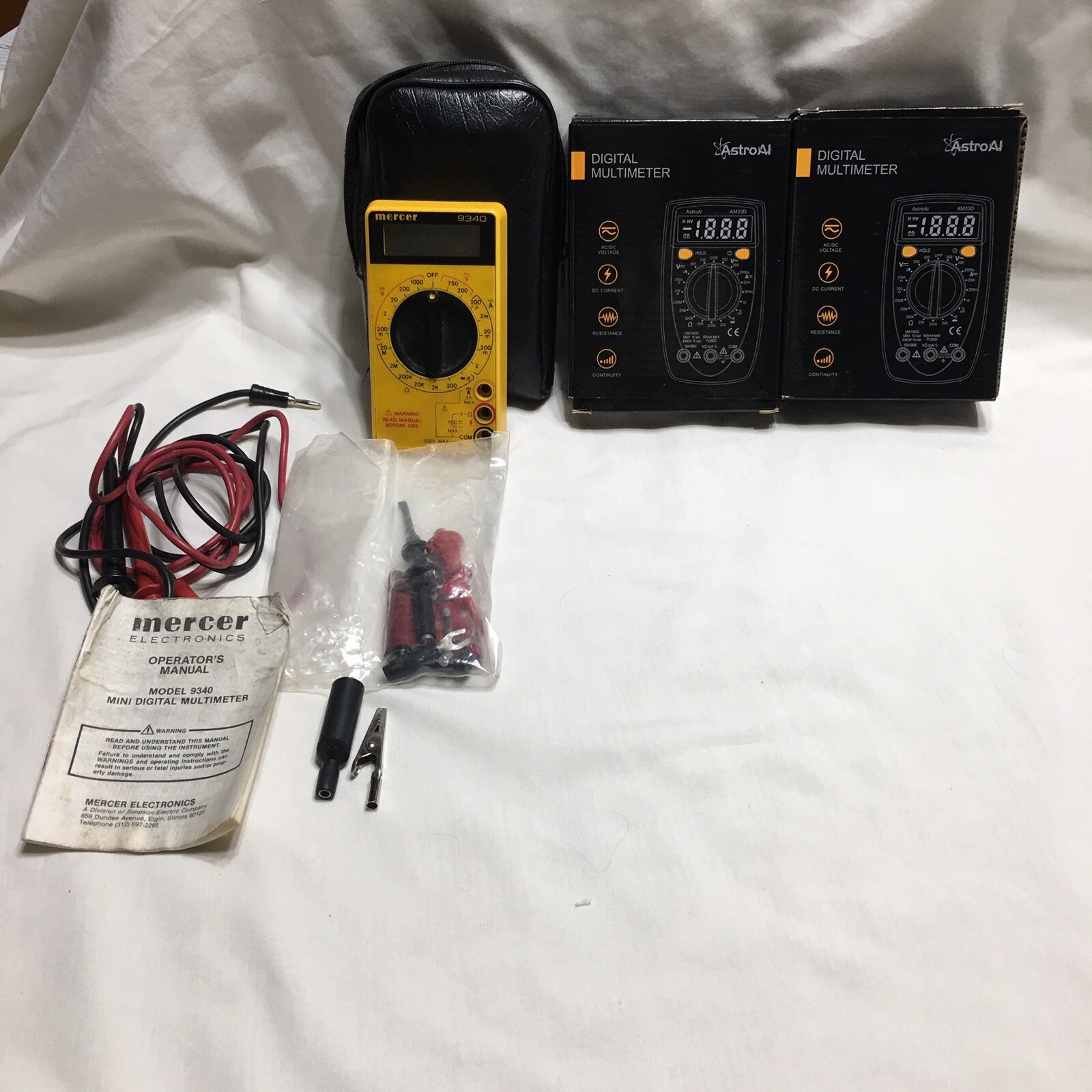Digital Multimeters New Used Astro Al Mercer Lot Of 3