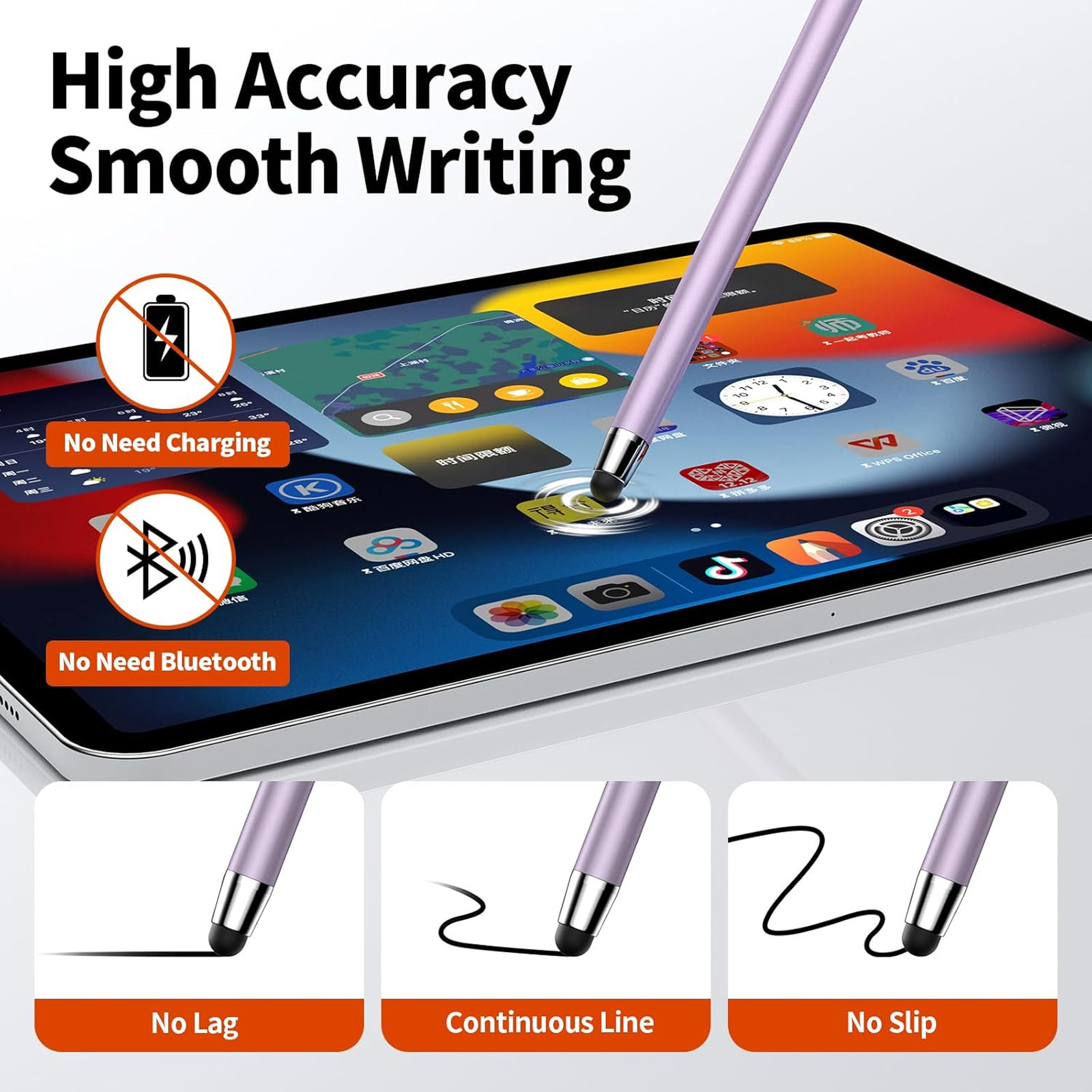 Stylus Pen 10-Pack for Touchscreen Devices Dual Rubber Tips Compatible with iPad