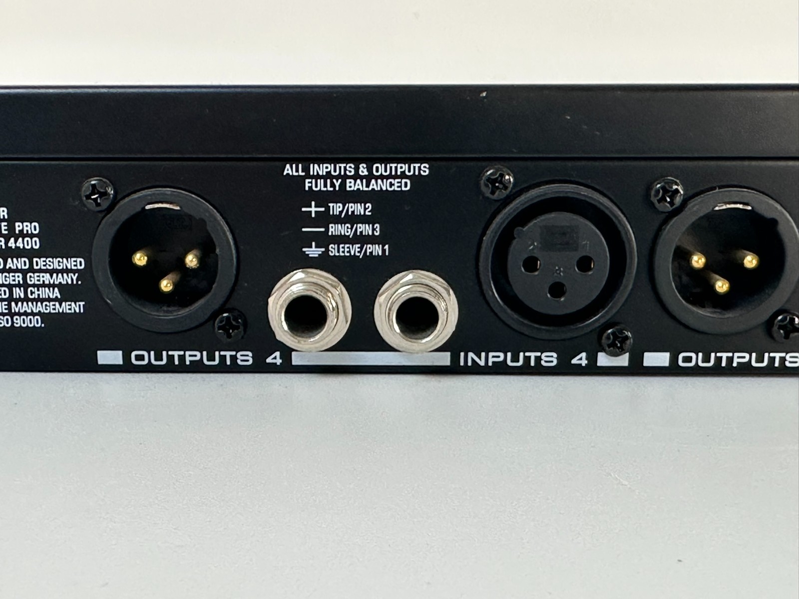 Behringer XR4400 Multigate Pro Quad Expander Gate Rack Audio Processor