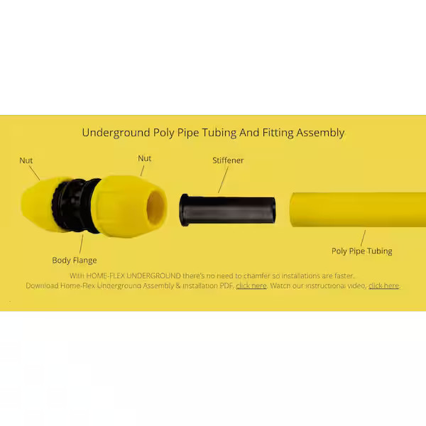 3/4 in. IPS Poly DR 11 to 3/4 in. MIP Underground Meter Riser Bent