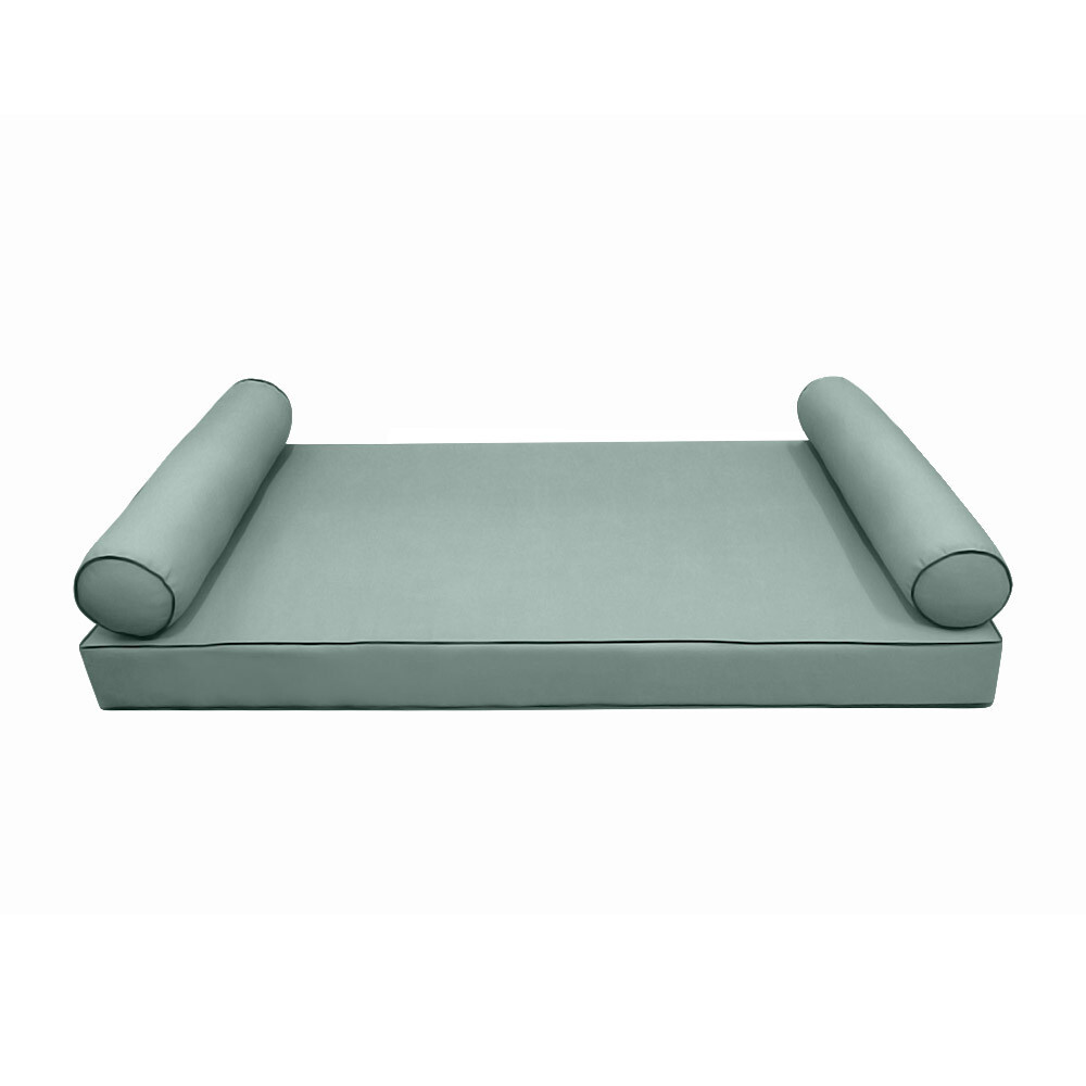 SLIPCOVER ONLY S5 Daybed Mattress Bolster Cover Contrast Pipe Trim Twin-XL AD002