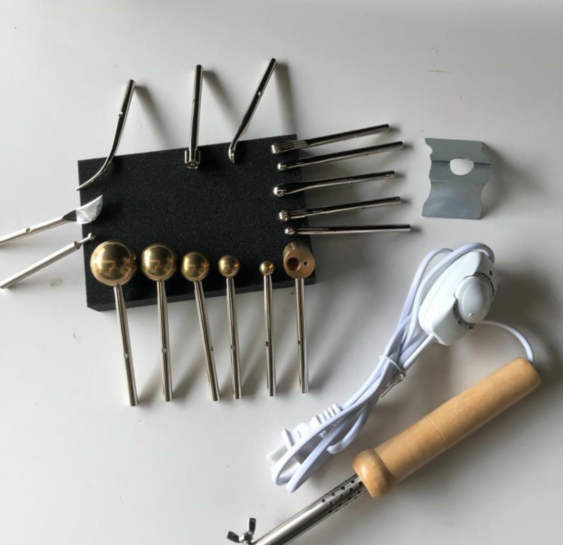 Soldering Ironing Machine Temp Adjustable 16-Head Cloth Fabric Flower Making Set