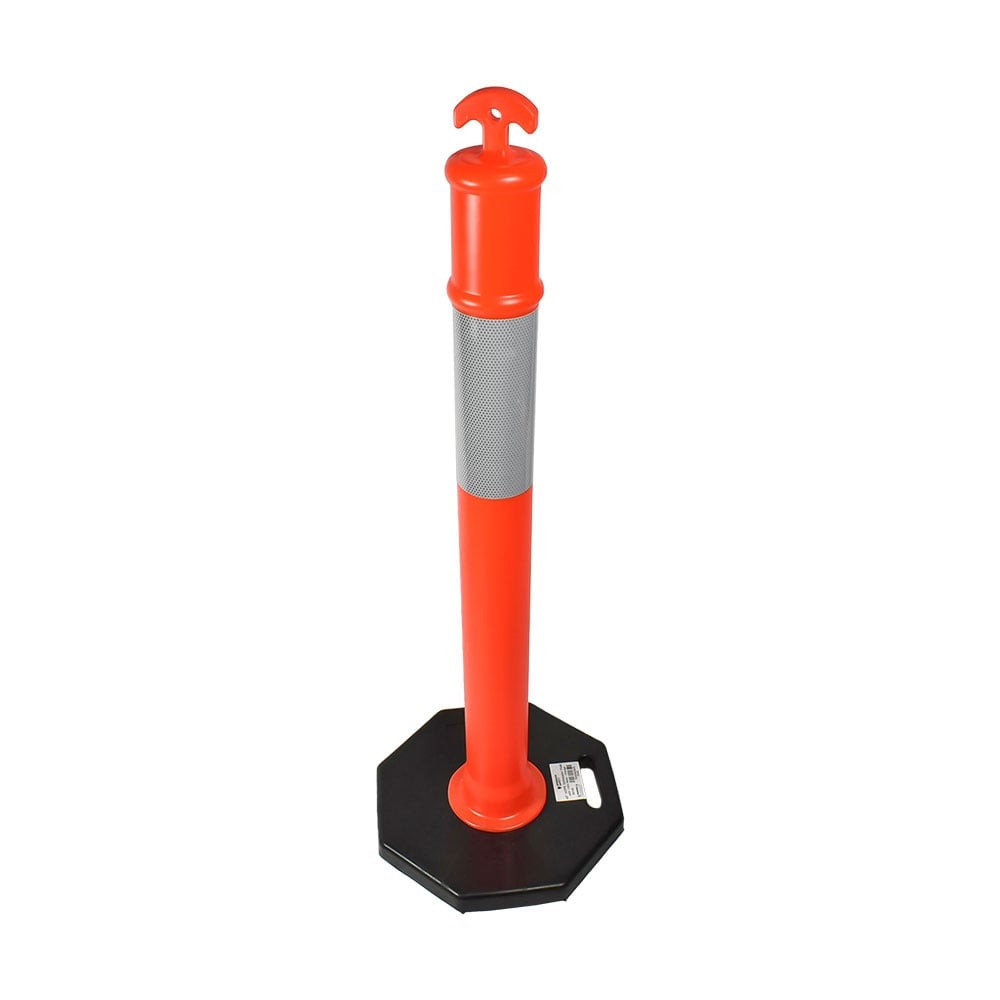 Interstate Safety 50145 45 Inch HDPE Delineator Post with 13lbs Base – Orange