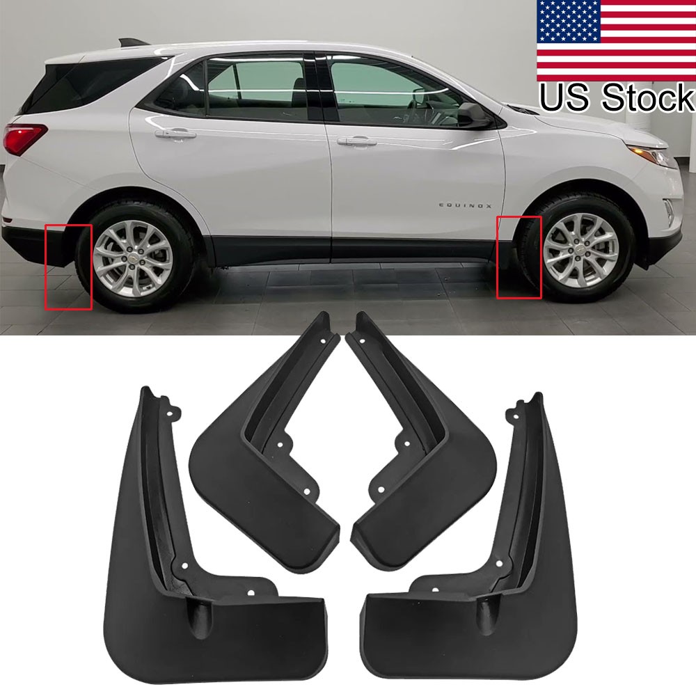For 18-23 Chevrolet Equinox 4pcs Front & Rear Splash Guards Mud Flaps Mudguards