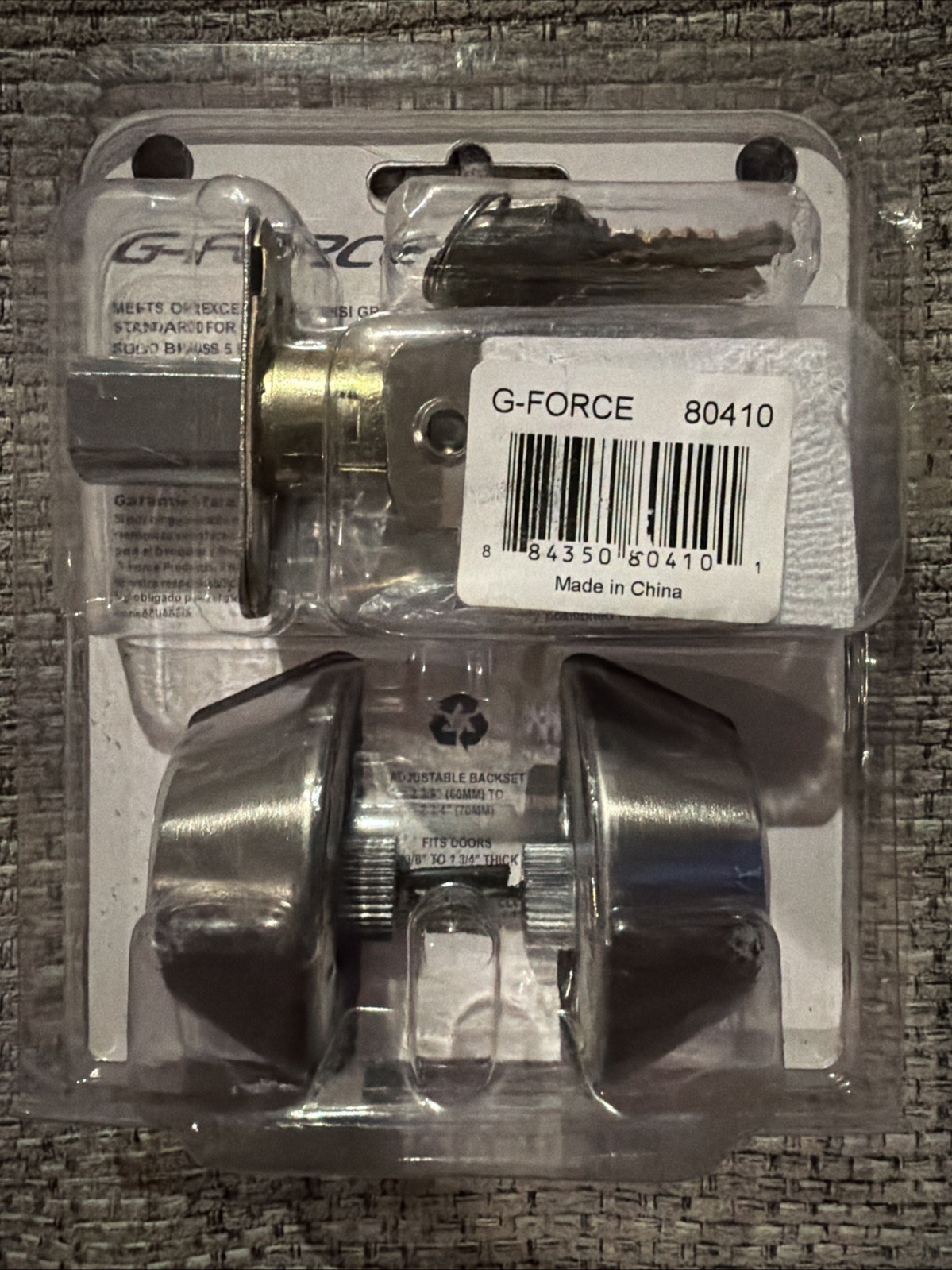 G-FORCE Double Cylinder DEADBOLT Stainless Finish (80410)