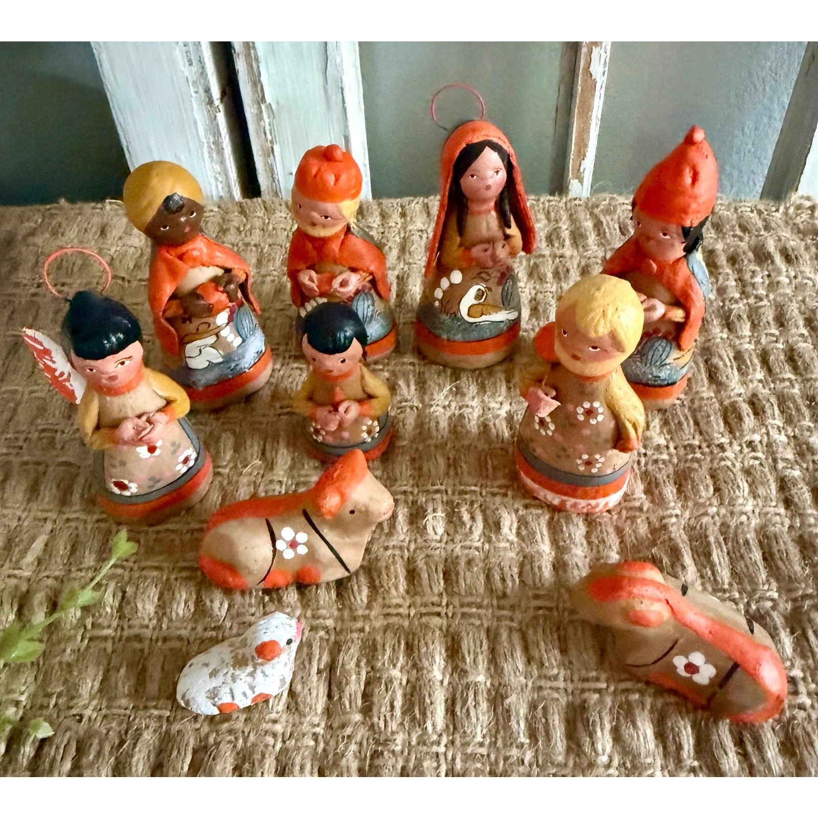Mexican Terracotta Nativity Set | Hand Painted Folk Art