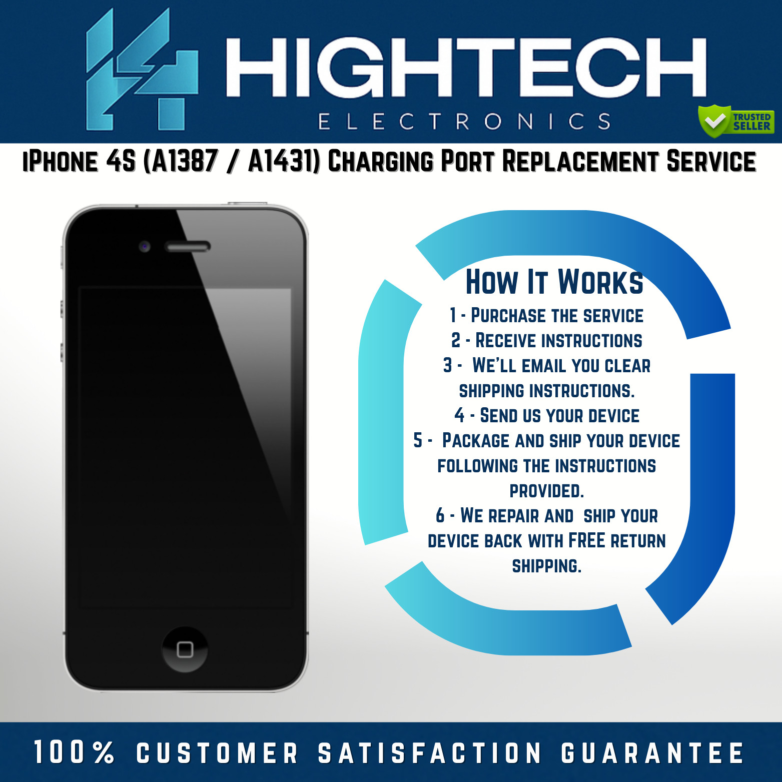 iPhone 4S (A1387 / A1431) Charging Port Replacement Service Repair