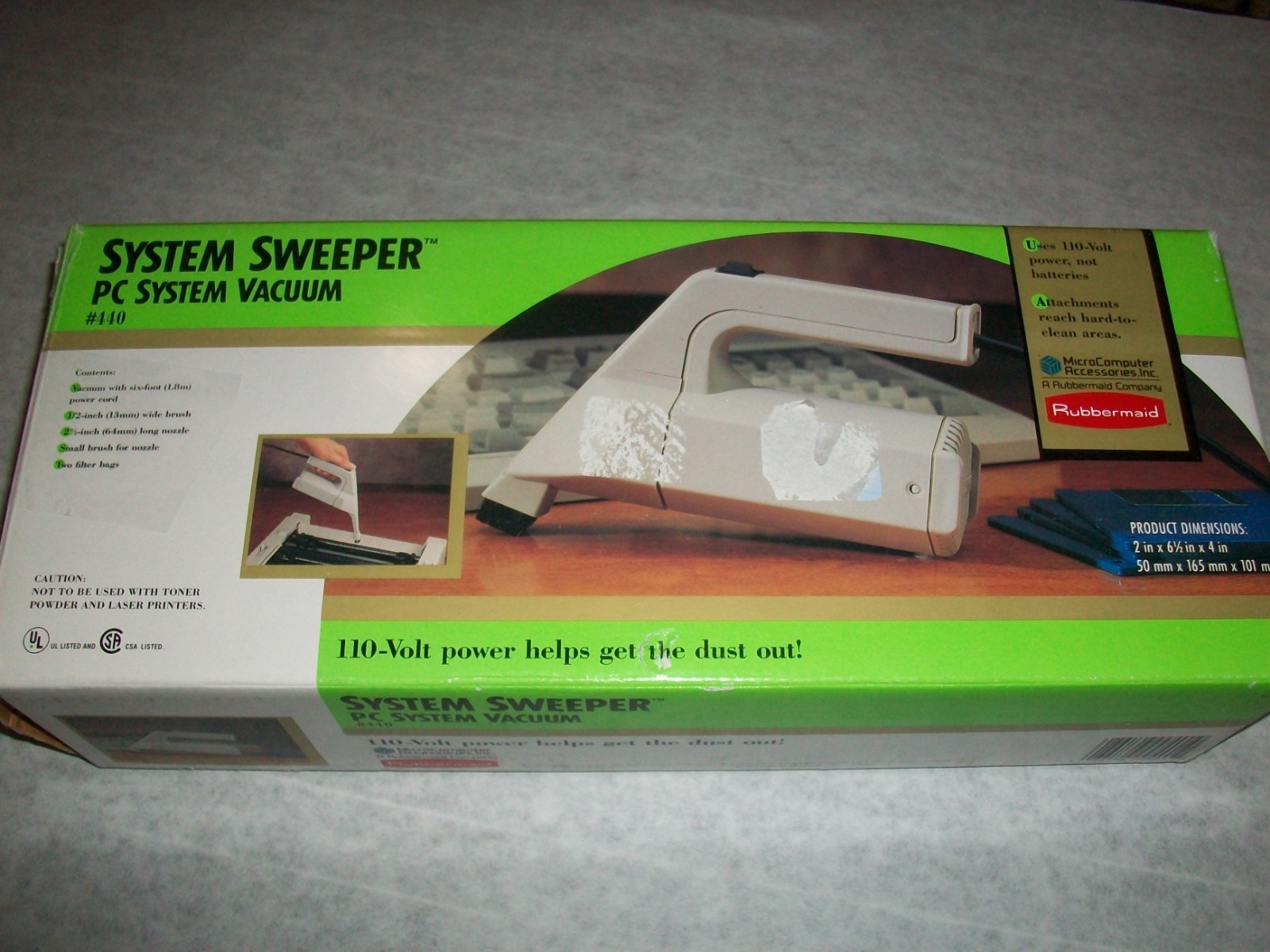 Rubbermaid PC System Vacuum Sweeper 440 Micro Computer Acc Original Box