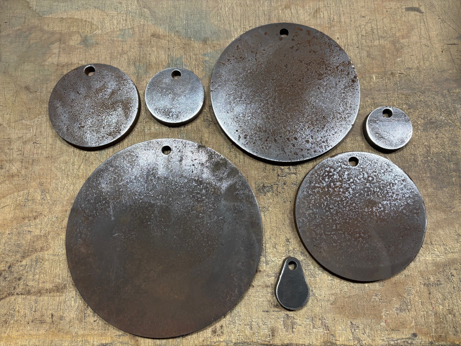 AR500 1/2" Steel Shooting Target Plate 7pc Set 2,3,4,6,8,10,12" Surplus Blemish