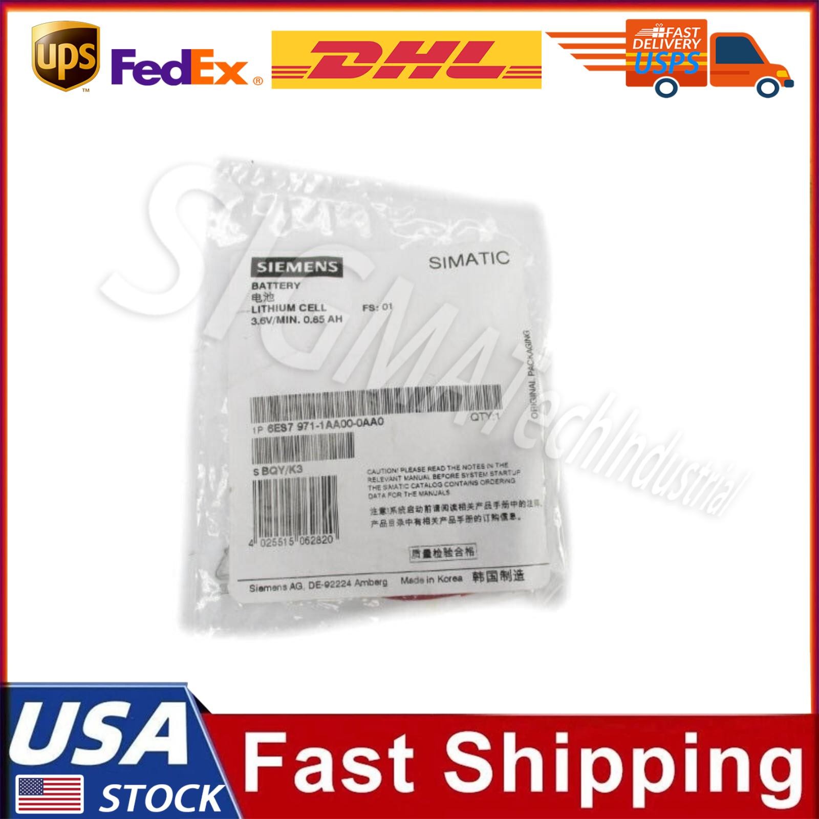 New Siemens 6ES7971-1AA00-0AA0 6ES7 971-1AA00-0AA0 1 Year Warranty Fast Shipping
