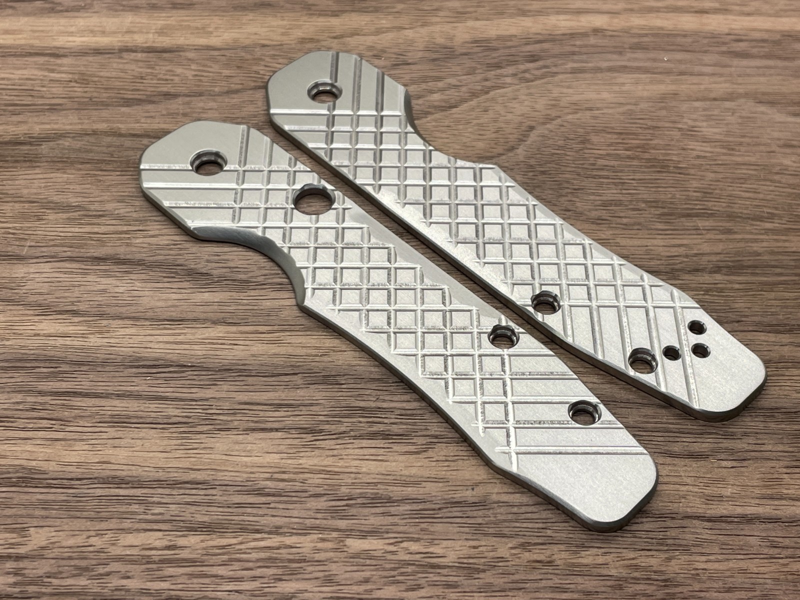Spyderco Smock Scales – Titanium Brass Copper Zirconium Aluminum Replacement