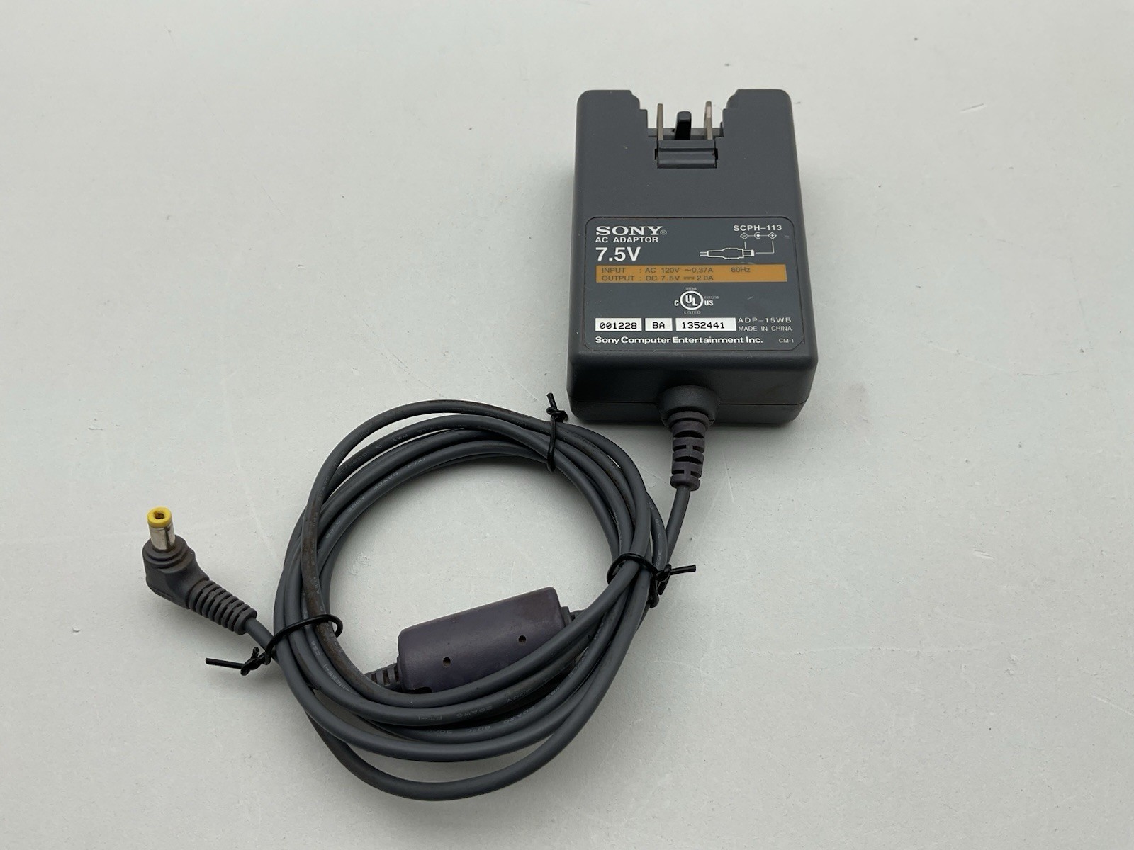 Sony OEM AC Adaptor 7.5V 2.0A SCPH-113 Adapter PlayStation Ps One Video Gaming