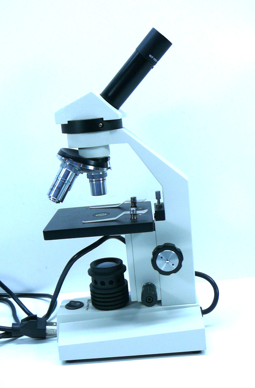 FREY SCIENTIFIC Microscope Model 131 Compound with x-y stage 40-400X & 48 slides