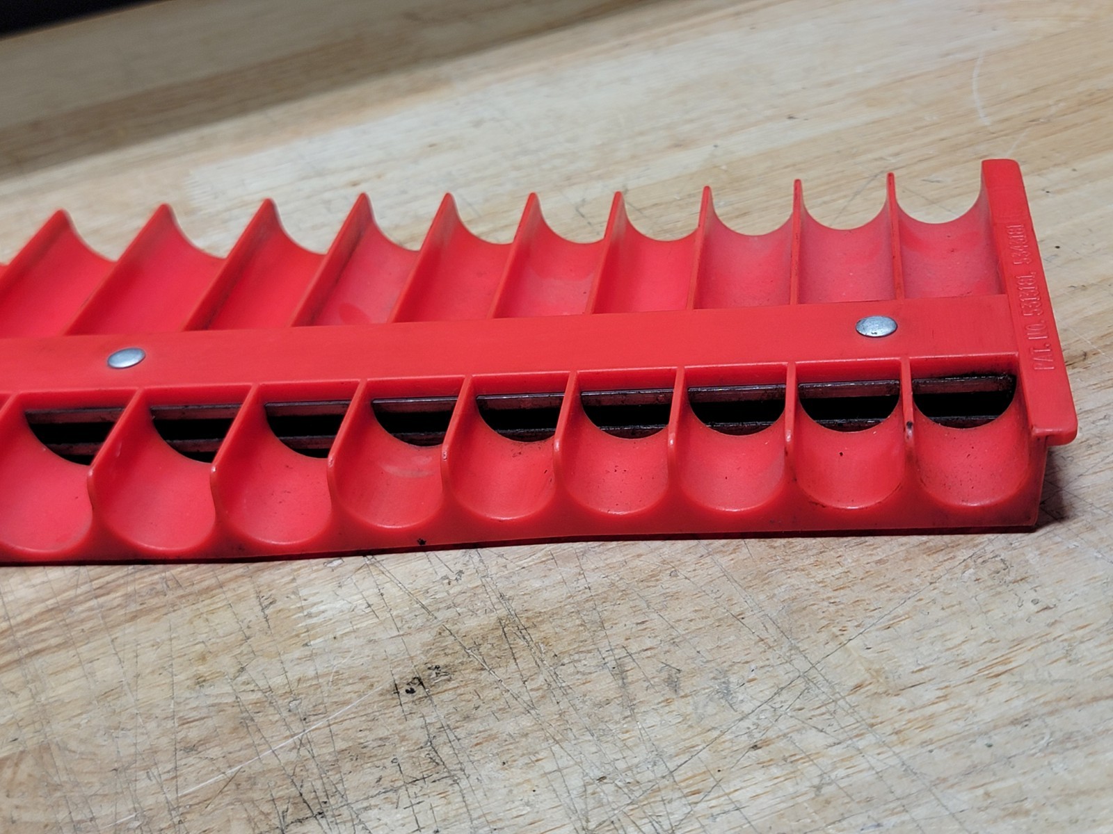 Snap On Tools MR3828 Magnetic 3/8" Drive Socket Organizer Red